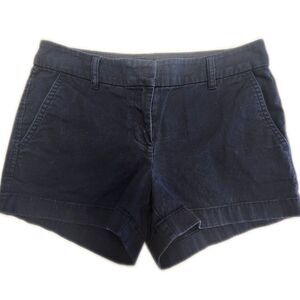 J. Crew Classic Navy Blue Women's Shorts, Cotton, 2